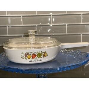 Vintage CorningWare Spice of Life Le Persil 6-1/2" Skillet P-83-B w/ Lid P-83-C